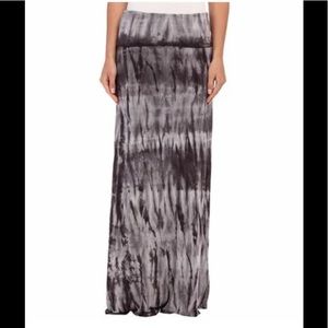 ROXY Black and Gray Ombré Maxi Skirt